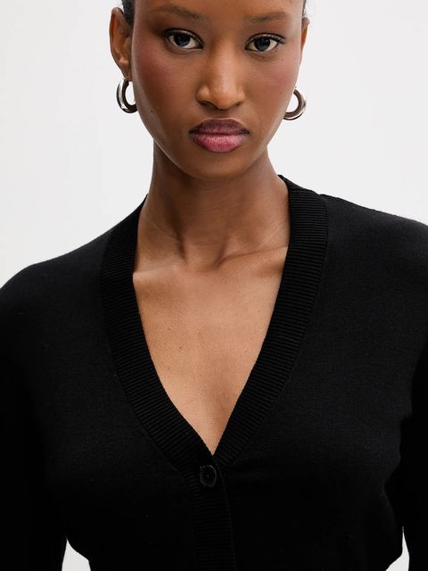 Silvian Heach kardigan LIKOPIO damski kolor czarny lekki GPA25383CD