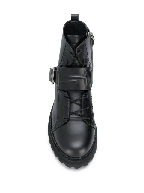 Tod's buckled strap boots - Black