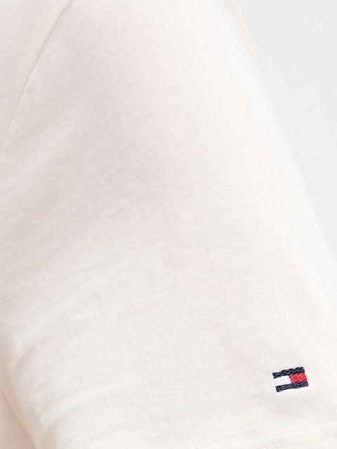 Tommy Hilfiger t-shirt bawełniany damski kolor beżowy WW0WW46120
