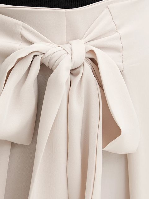 Answear.LAB spodnie damskie kolor beżowy szerokie high waist