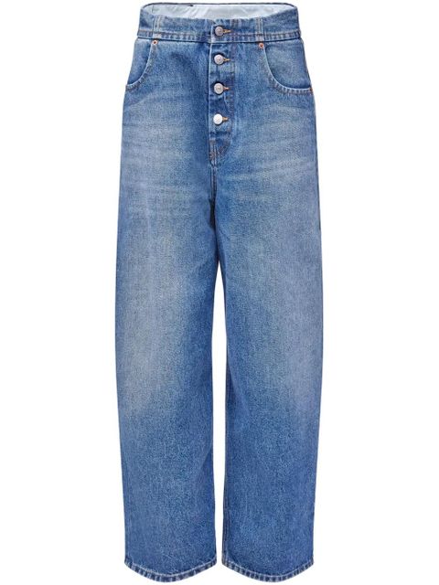 MM6 Maison Margiela button-up straight jeans - Blue - zdjęcie produktu nr 1