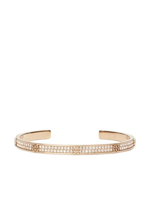 Tory Burch Icon pavé cuff bracelet - Gold - zdjęcie produktu nr 1
