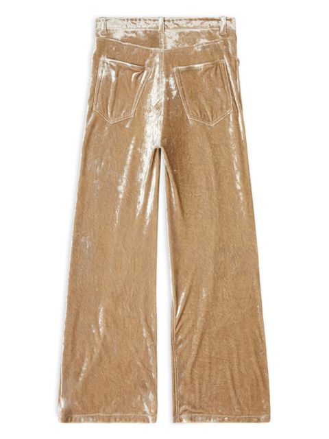 Balenciaga velvet wide-leg trousers - Neutrals