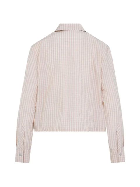 Moncler gingham patch jacket - Neutrals - zdjęcie produktu nr 2