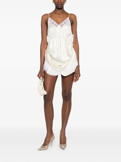 Magda Butrym lace-trim mini dress - Neutrals - zdjęcie produktu nr 2