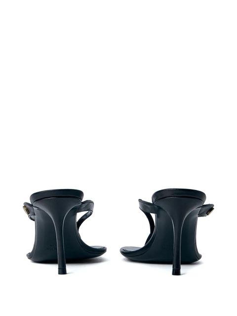 Saint Laurent thong strap heeled mules - Black