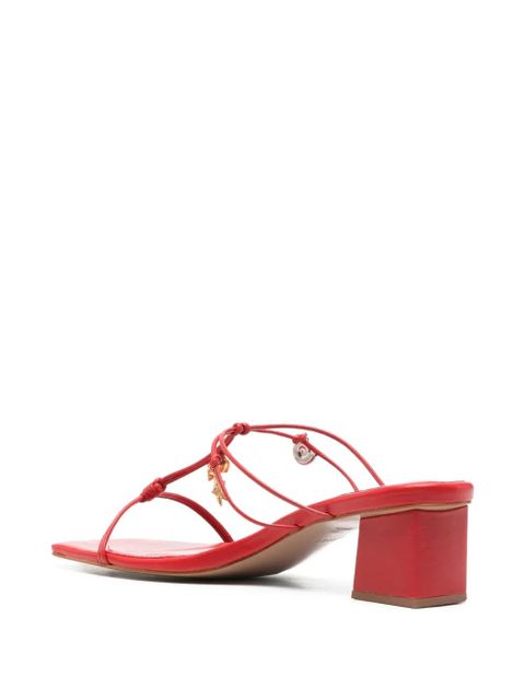 FARM Rio charm-detail strappy sandals - Red