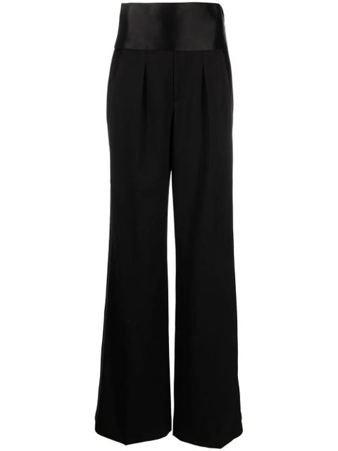 TOM FORD wide-leg high-waisted trousers - Black - zdjęcie produktu nr 1