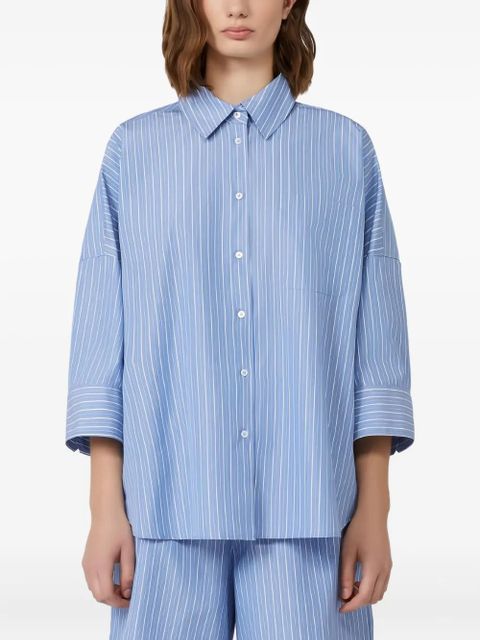 Weekend Max Mara striped three-quarter sleeve shirt - Blue