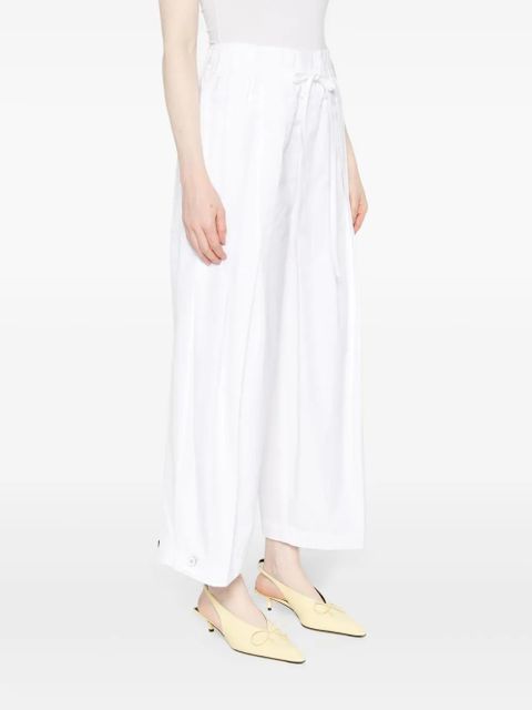 Jil Sander poplin cotton trousers - White - zdjęcie produktu nr 2