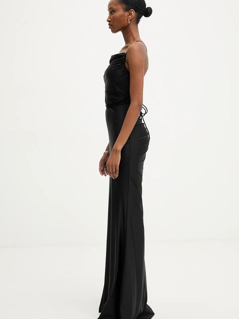 Answear.LAB sukienka kolor czarny maxi prosta