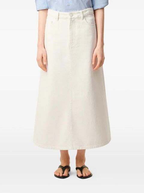 AMI Paris low-rise long skirt - Neutrals