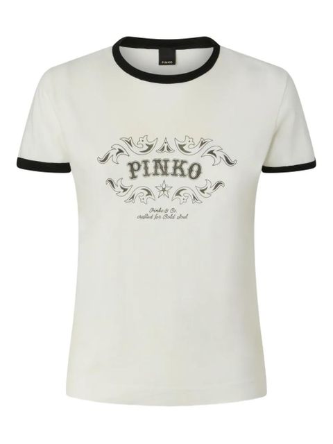 PINKO graphic ringer T-shirt - Neutrals - zdjęcie produktu nr 1