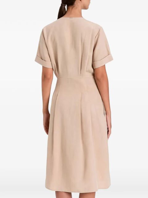 TWINSET pleated wrap midi dress - Neutrals - zdjęcie produktu nr 2
