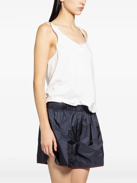 Prada logo-patch tank top - White