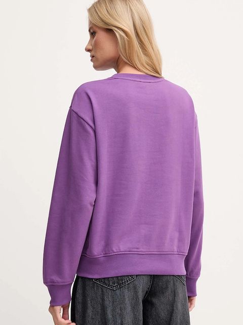 Calvin Klein Jeans bluza damska kolor fioletowy gładka LV047B236G