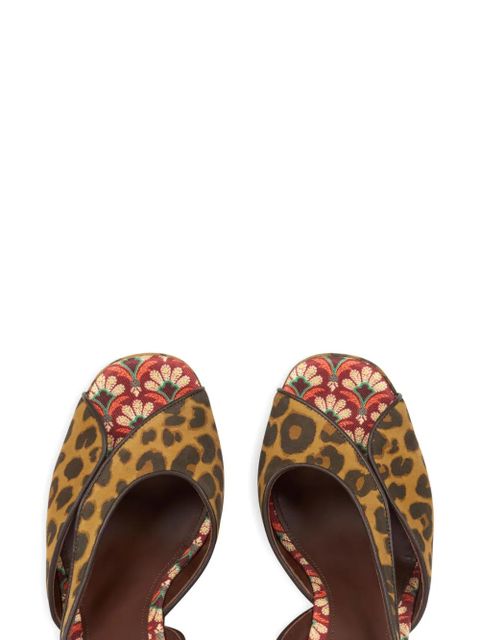 ETRO 100mm platform animal-print sandals - Brown - zdjęcie produktu nr 2