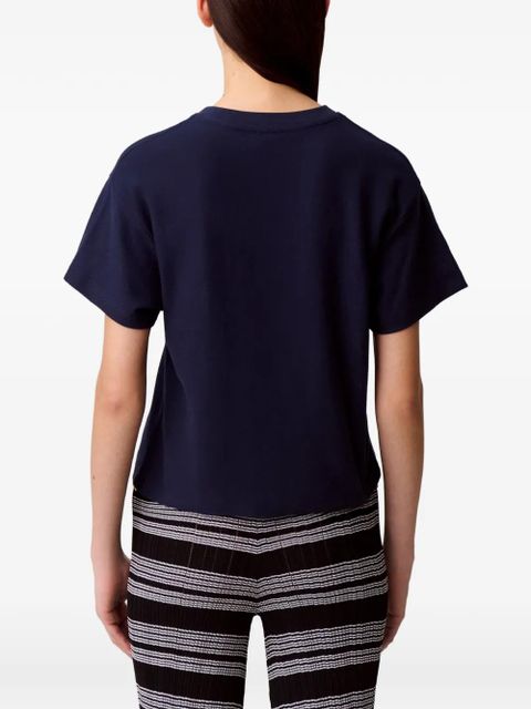 Claudie Pierlot embroidered T-shirt - Blue