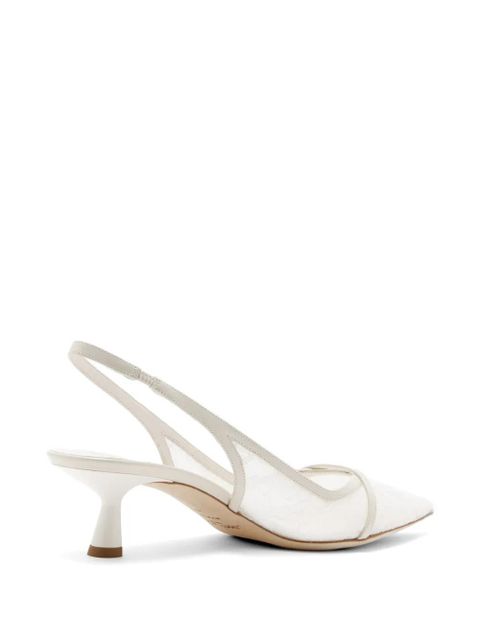 Jimmy Choo Amita pointed-toe lace pumps - White