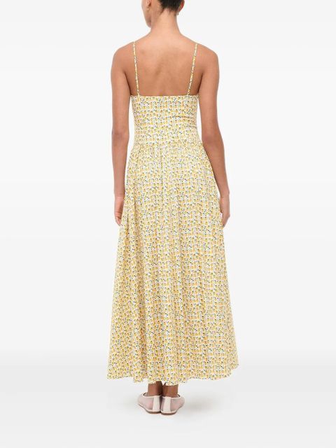 STAUD Dena floral-print midi dress - Yellow - zdjęcie produktu nr 2