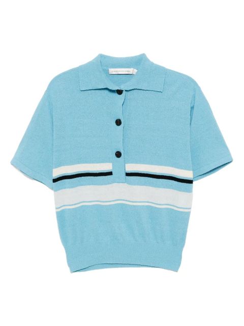 Christopher Esber Straccio polo top - Blue - zdjęcie produktu nr 1