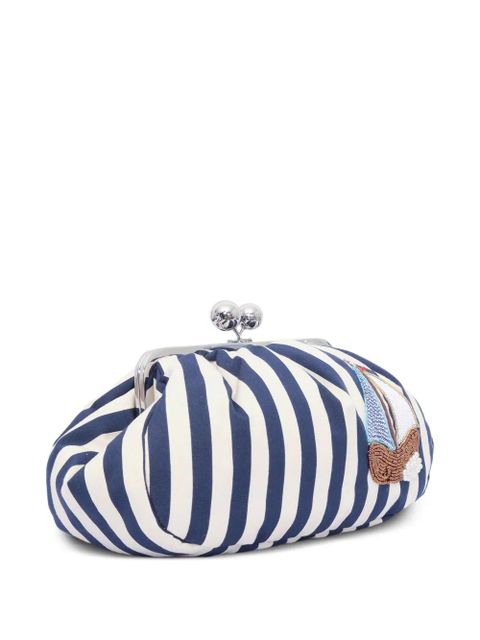 Weekend Max Mara striped sailboat-embellished shoulder bag - Blue