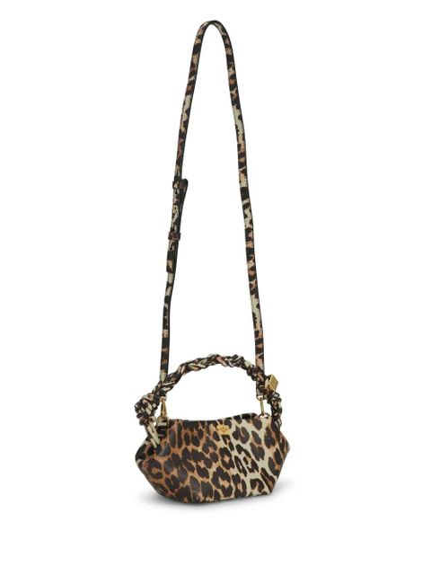GANNI Bou leopard-print mini bag - Brown