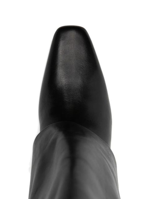 Simkhai Quinn fringed leather boots - Black