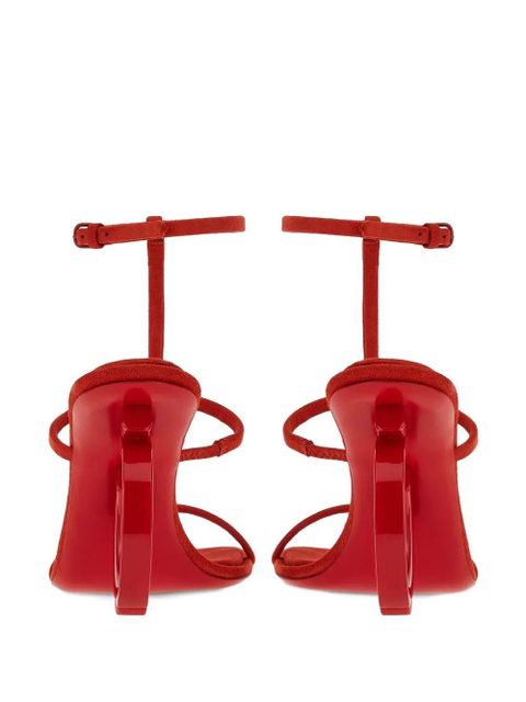 Ferragamo Elina 105mm suede sandals - Red