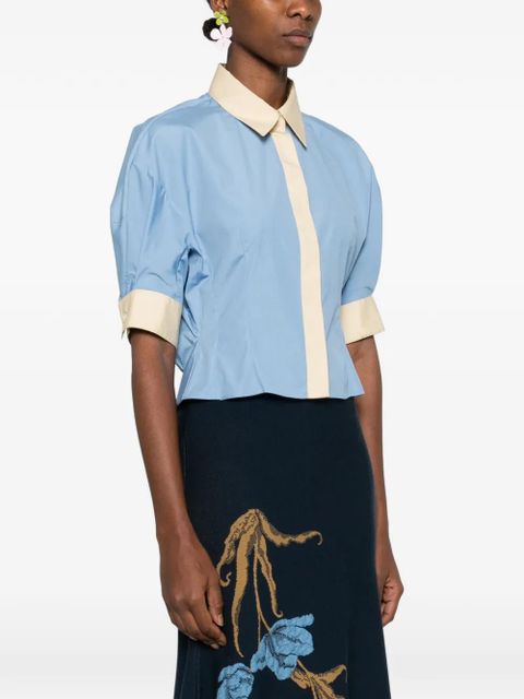 Marni collared panelled top - Blue