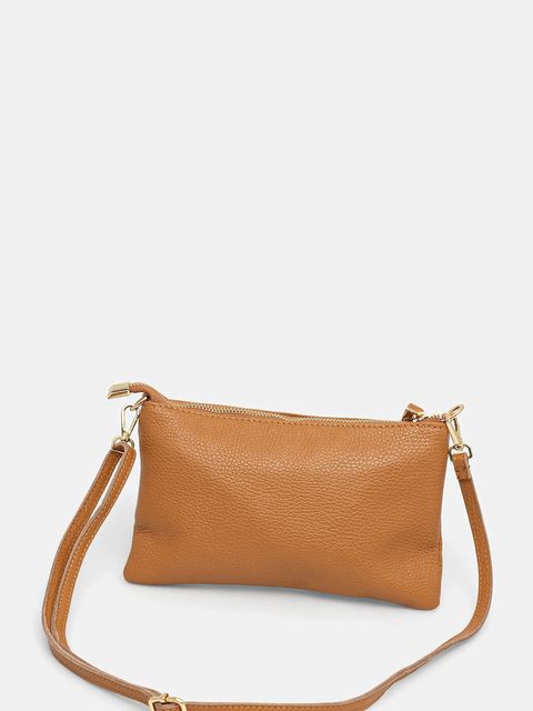 Answear.LAB torebka skórzana kolor brązowy