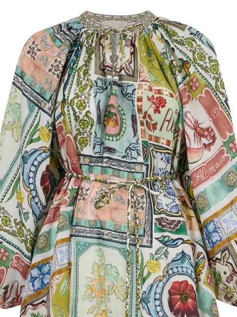 ALEMAIS Tommasina printed mini dress - Green - zdjęcie produktu nr 2