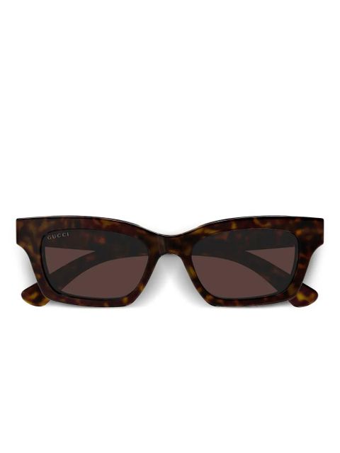 Gucci Eyewear rectangle-frame sunglasses - Brown - zdjęcie produktu nr 1