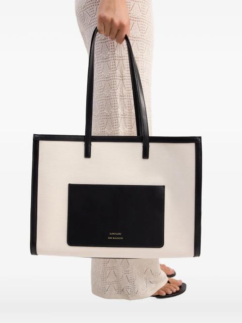 LouLou de Saison leather trim patch pocket shoulder bag - Neutrals - zdjęcie produktu nr 2