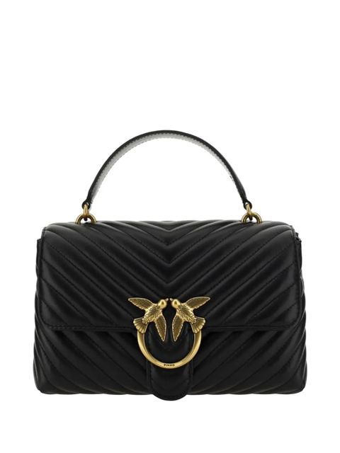 PINKO Love Puff quilted leather tote bag - Black - zdjęcie produktu nr 1