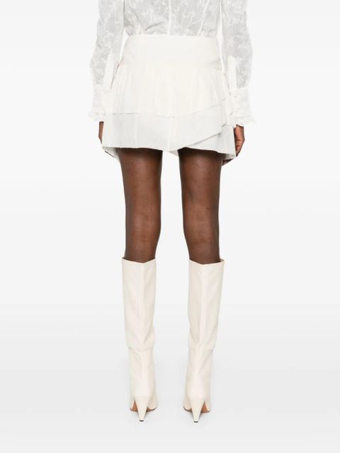MARANT ÉTOILE ruffled-detail asymmetric skirt - Neutrals