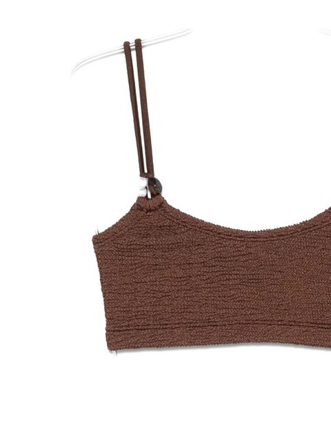 Hunza G beaded crinkle bikini - Brown