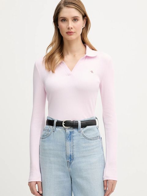 Calvin Klein Jeans longsleeve kolor różowy LV047E203G - zdjęcie produktu nr 1