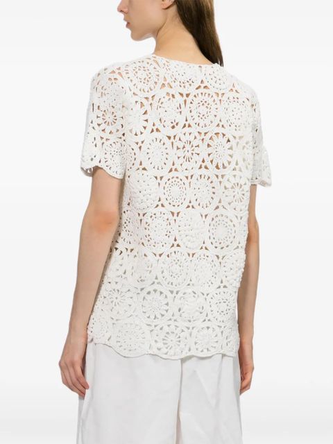 Comme Des Garçons crochet top - White