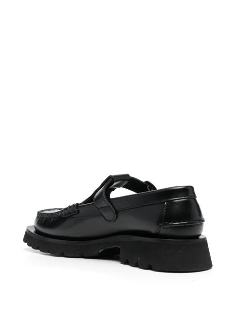 Hereu Alber T-bar leather loafers - Black