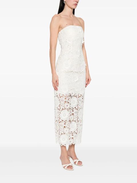 ROTATE BIRGER CHRISTENSEN 3D lace midi dress - Neutrals - zdjęcie produktu nr 2