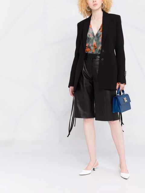 Off-White leather tailored shorts - Black - zdjęcie produktu nr 2