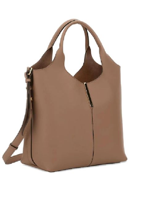 Tod's removable-strap hook leather shoulder bag - Neutrals