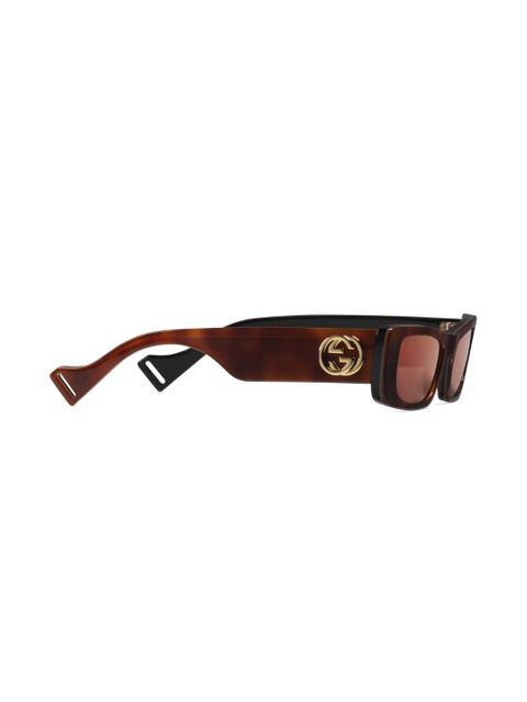Gucci Eyewear rectangular-frame sunglasses - Brown - zdjęcie produktu nr 2