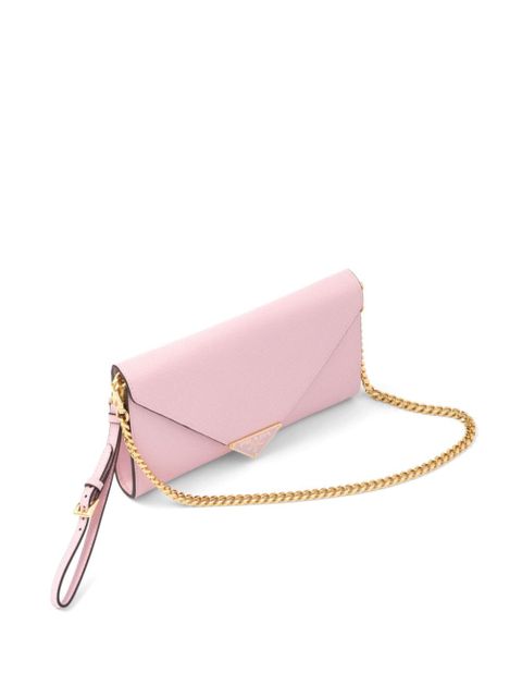 Prada Saffiano leather envelope clutch - Pink