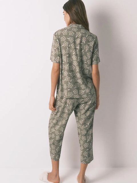 women'secret piżama damska kolor zielony 4852101