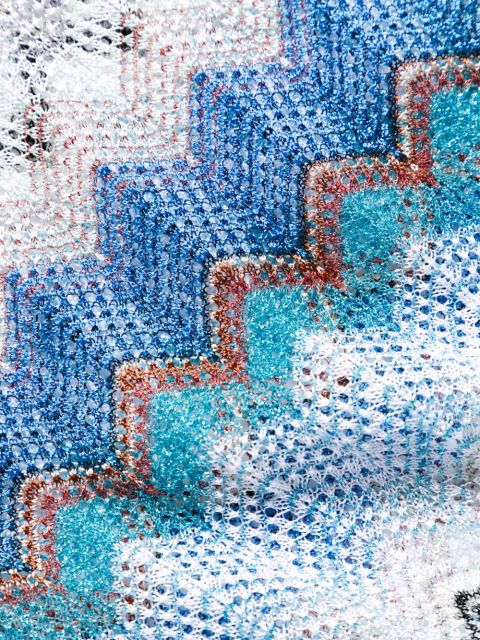 Missoni zigzag crop top - Blue