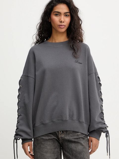 Rotate bluza bawełniana damska kolor szary gładka 1154681205 - zdjęcie produktu nr 1