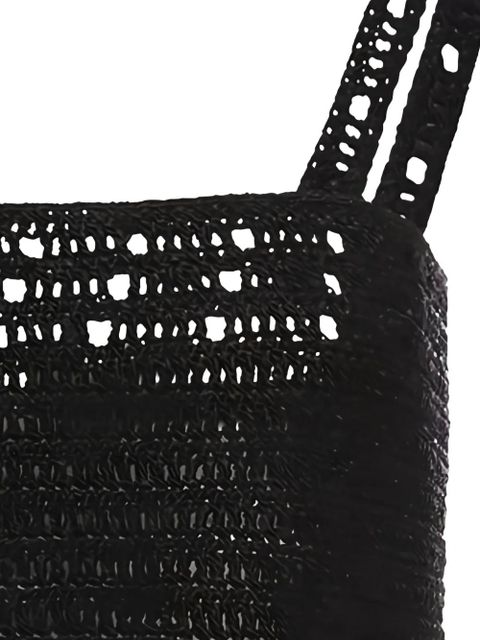 Magda Butrym crochet cropped top - Black