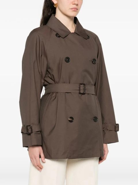 Max Mara MTCCALLE buttoned belted coat - Brown